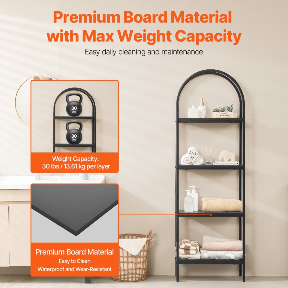 YJX-BS001 - Versatile Metal Bookshelf, Adjustable, 30 lbs per Shelf