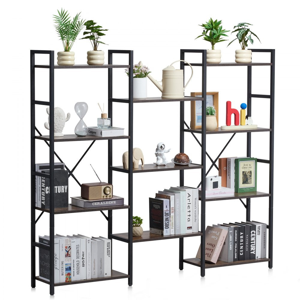 C240729W-04 - Versatile Metal Bookshelf, 70 lbs Capacity, Adjustable Feet
