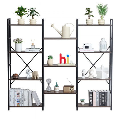 C240729W-04 - Versatile Metal Bookshelf, 70 lbs Capacity, Adjustable Feet