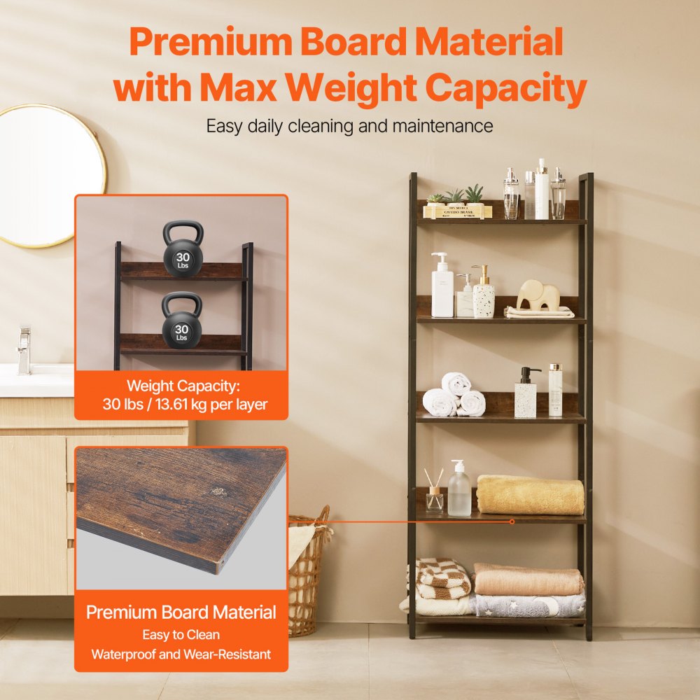 C240729W-03 - Stylish 60.63" Metal Bookshelf for Versatile Storage Solutions