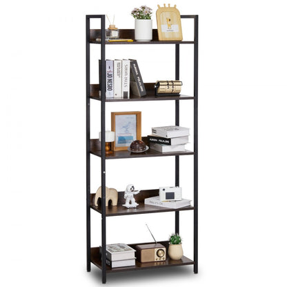 C240729W-03 - Stylish 60.63" Metal Bookshelf for Versatile Storage Solutions