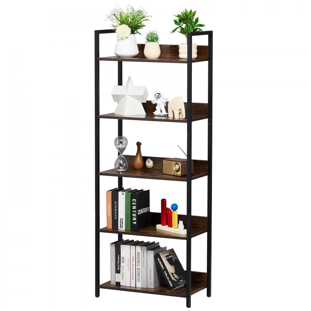C240729W-03 - Stylish 60.63" Metal Bookshelf for Versatile Storage Solutions