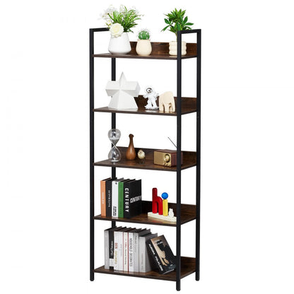 C240729W-03 - Stylish 60.63" Metal Bookshelf for Versatile Storage Solutions