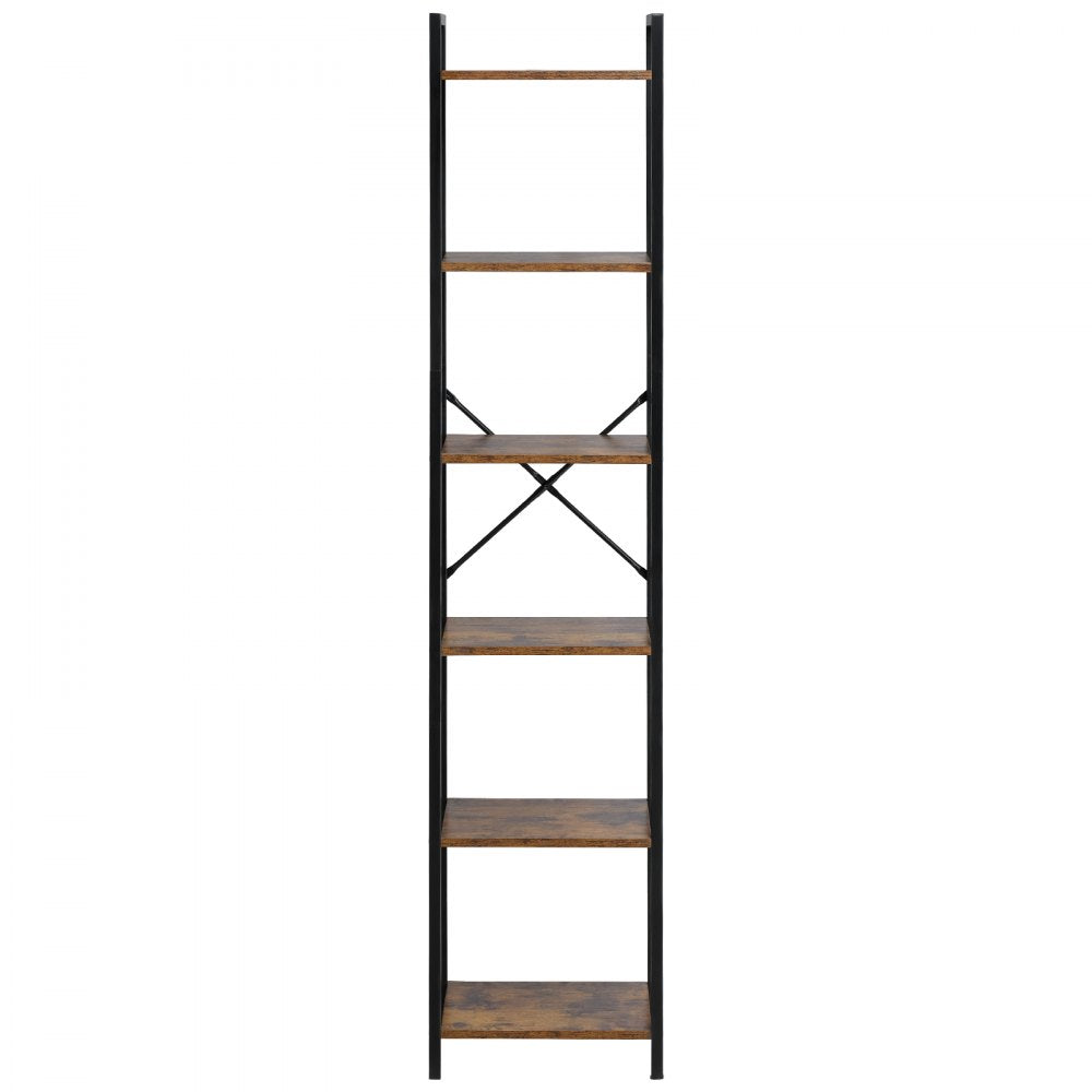 YJX-BS004 - Sturdy 6-Tier Metal Bookshelf for Stylish Storage Solutions