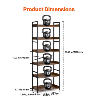 YJX-BS003 - Modern Multi-Tier Metal Bookshelf & Plant Stand