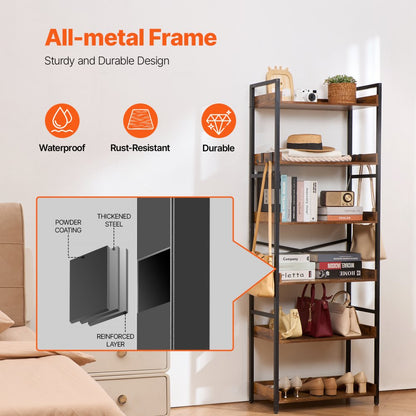 YJX-BS003 - Modern Multi-Tier Metal Bookshelf & Plant Stand