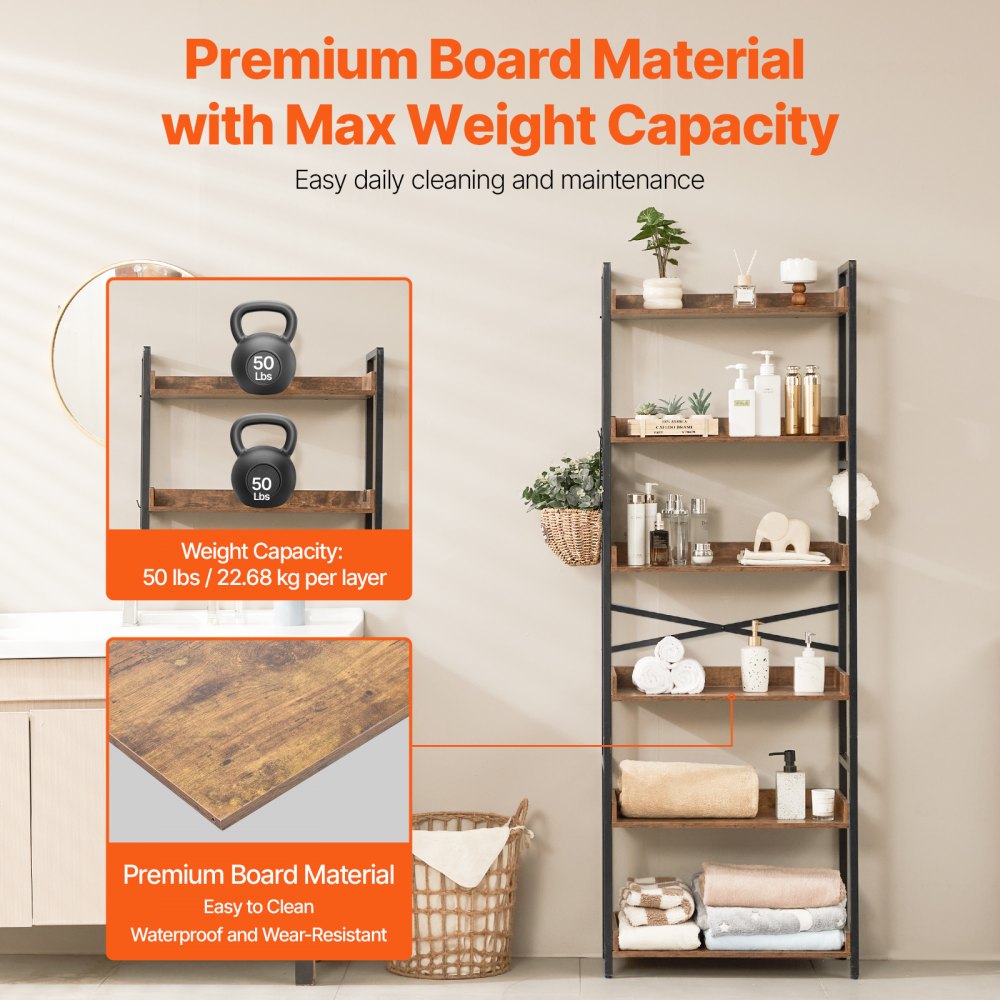 YJX-BS003 - Modern Multi-Tier Metal Bookshelf & Plant Stand