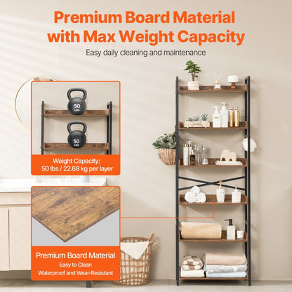 YJX-BS003 - Modern Multi-Tier Metal Bookshelf & Plant Stand