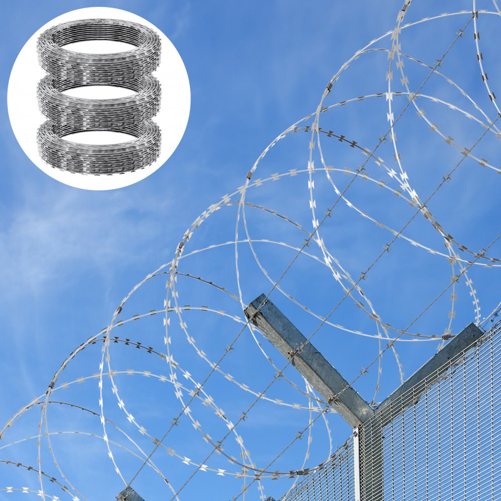 SD-DRBW22.5-BTO22 - 147 ft Double Spiral VEVOR Razor Wire for Ultimate Security