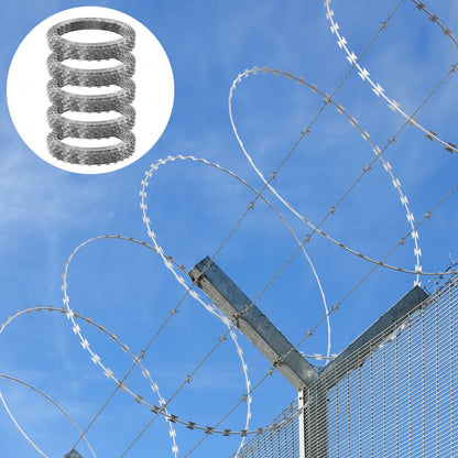 SD-SRBW17.5-BTO22 - 246ft Razor Barbed Wire with Sharp Blades & Gloves