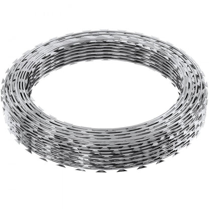 SD-SRBW17.5-BTO22 - 246ft Razor Barbed Wire with Sharp Blades & Gloves