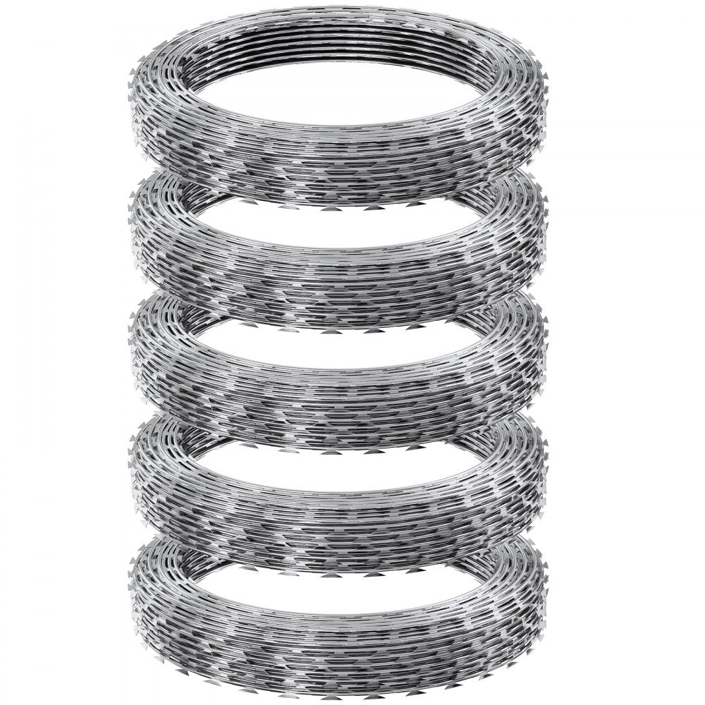 SD-SRBW17.5-BTO22 - 246ft Razor Barbed Wire with Sharp Blades & Gloves