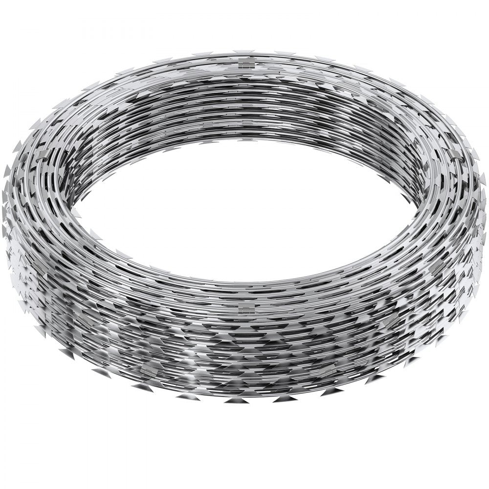 SD-DRBW15-BTO22 - 98ft Rust-Proof Razor Barbed Wire for Security and Wildlife Deterrence