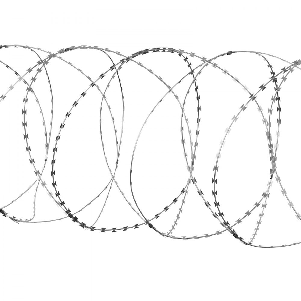 SD-DRBW15-BTO22 - 98ft Rust-Proof Razor Barbed Wire for Security and Wildlife Deterrence