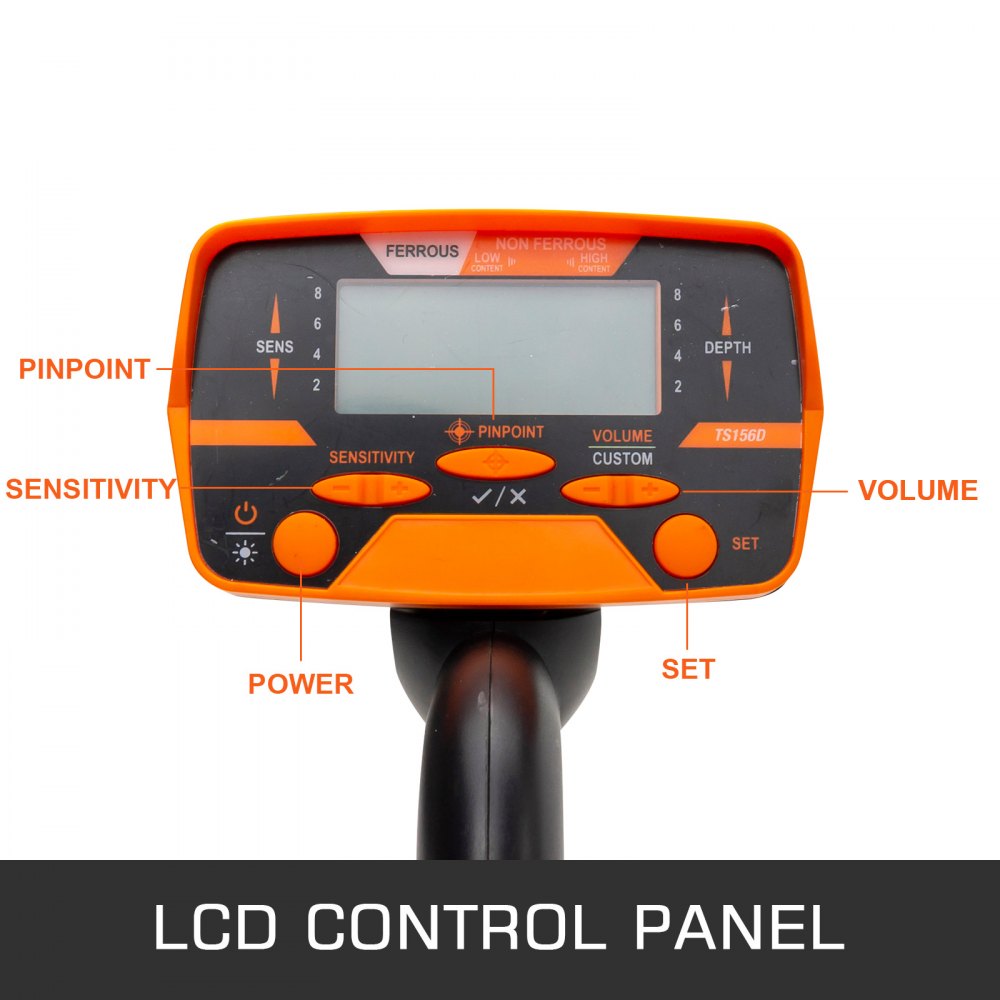 010164664692 - Waterproof Handheld Metal Detector with LCD, Adjustable 3.3-4.2ft