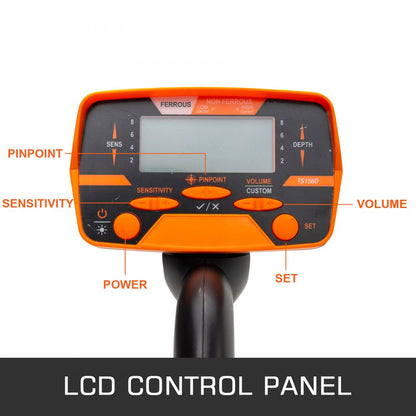 010164664692 - Waterproof Handheld Metal Detector with LCD, Adjustable 3.3-4.2ft