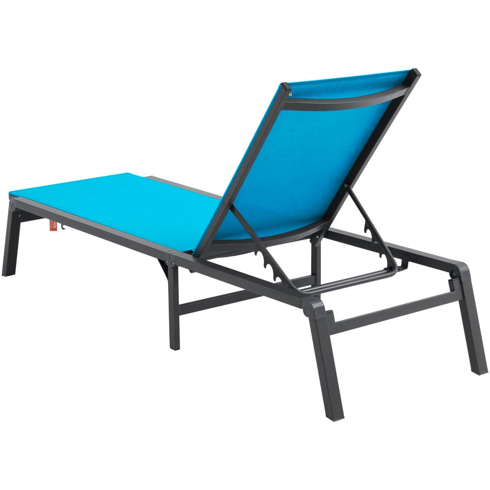 6151 - Foldable Aluminum Chaise Lounge with 5 Adjustable Positions