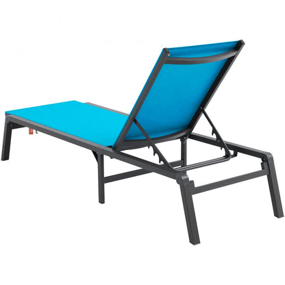 6151 - Foldable Aluminum Chaise Lounge with 5 Adjustable Positions