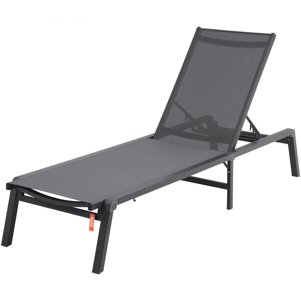 6151 - Adjustable 5-Position Aluminum Outdoor Chaise Lounge Chair