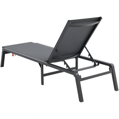 6151 - Adjustable 5-Position Aluminum Outdoor Chaise Lounge Chair