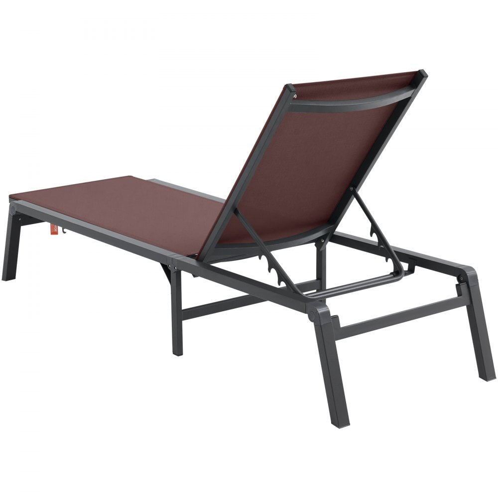 6151 - Adjustable 5-Position Aluminum Chaise Lounge Chair Set for Outdoors