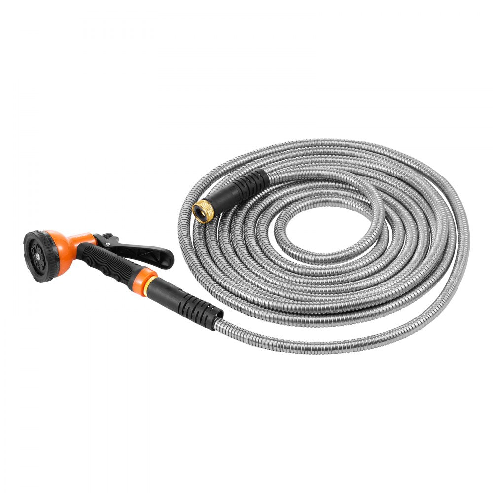 FH-SS01 - 25 ft Stainless Steel Hose with 10-Pattern Nozzle