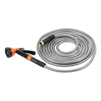 FH-SS01 - 25 ft Stainless Steel Hose with 10-Pattern Nozzle