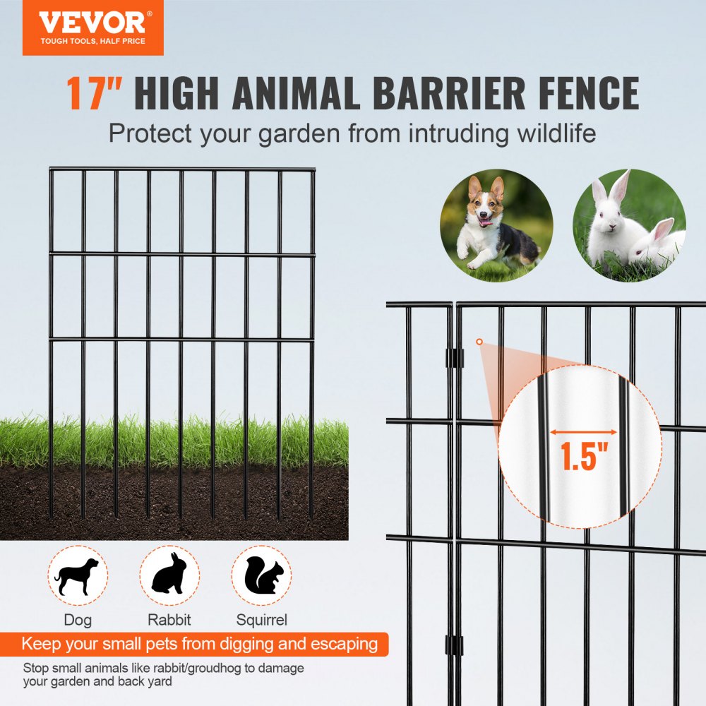 330x440-19 - Durable 17” High Animal Barrier Fence for Gardens