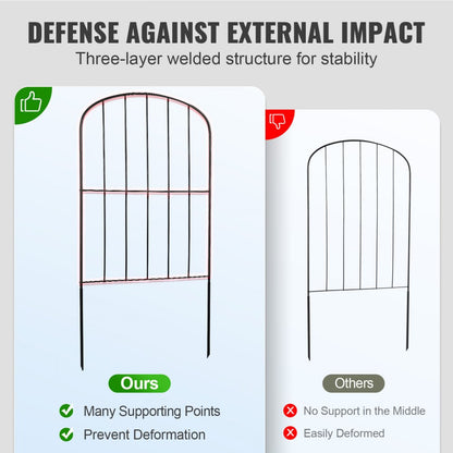 610x330-28 - 24" Tall Carbon Steel Garden Fence for Kids & Pets