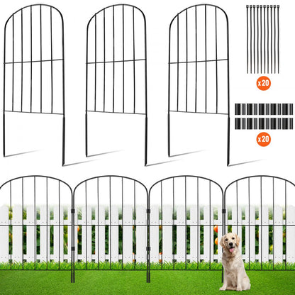 610x330-10 - 24" High Metal Garden Fence with Spike Spacing for Pets