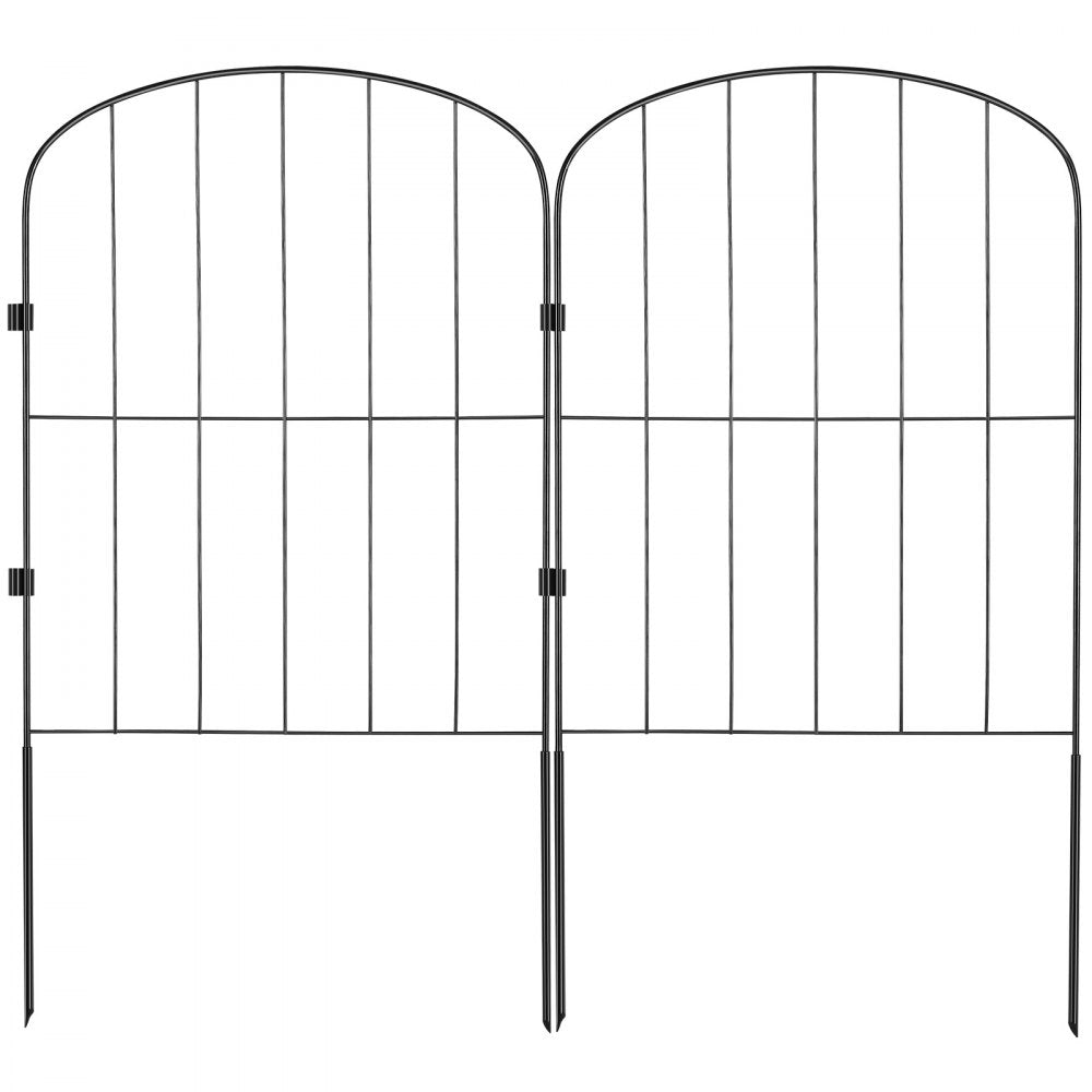 610x330-10 - 24" High Metal Garden Fence with Spike Spacing for Pets