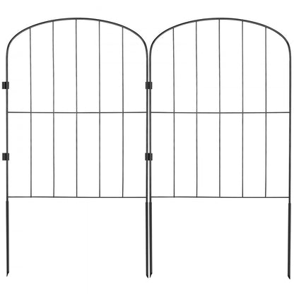610x330-10 - 24" High Metal Garden Fence with Spike Spacing for Pets