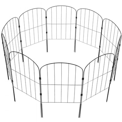 610x330-10 - 24" High Metal Garden Fence with Spike Spacing for Pets