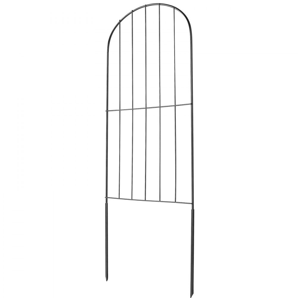 610x330-10 - 24" High Metal Garden Fence with Spike Spacing for Pets