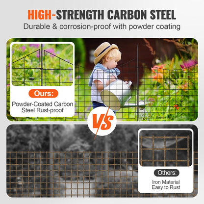 635x750-5 - 36.6in Metal Garden Fence for Pets and Plants