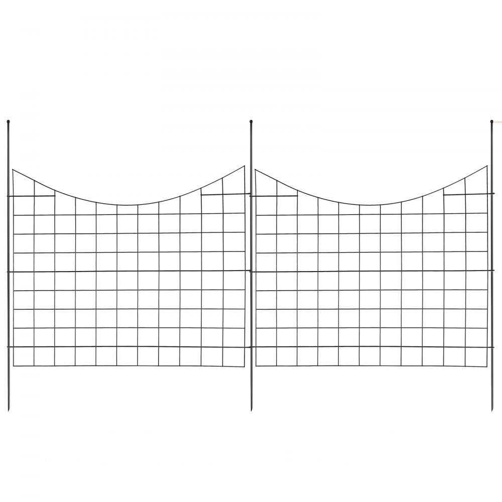 635x750-5 - 36.6in Metal Garden Fence for Pets and Plants