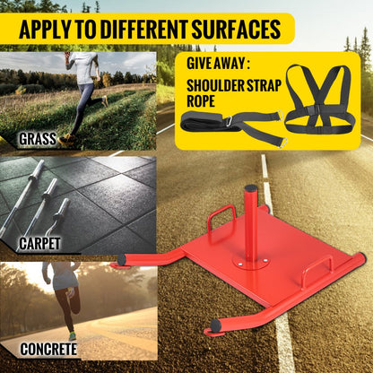 010200485503 - Durable Speed Training Sled for Weight Dragging, 500 lb Capacity