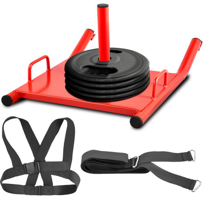 010200485503 - Durable Speed Training Sled for Weight Dragging, 500 lb Capacity