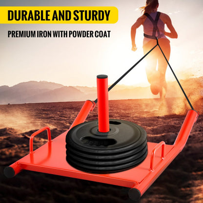 010200485503 - Durable Speed Training Sled for Weight Dragging, 500 lb Capacity