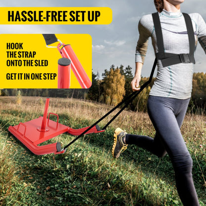010200485503 - Durable Speed Training Sled for Weight Dragging, 500 lb Capacity