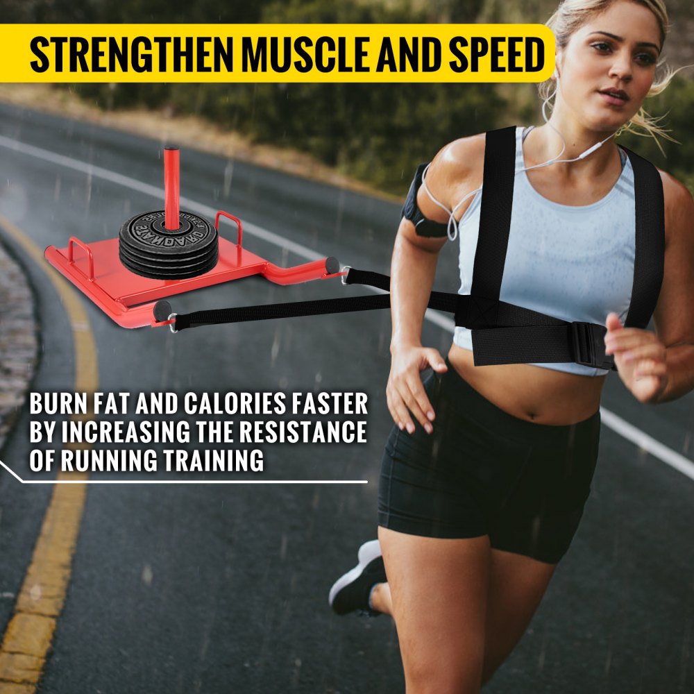 010200485503 - Durable Speed Training Sled for Weight Dragging, 500 lb Capacity