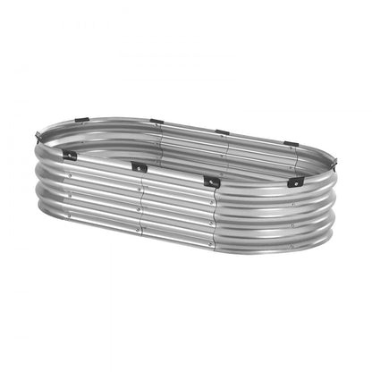 GM61003-120X60X27CM - Sturdy 4x2 ft Metal Raised Garden Bed with Gloves