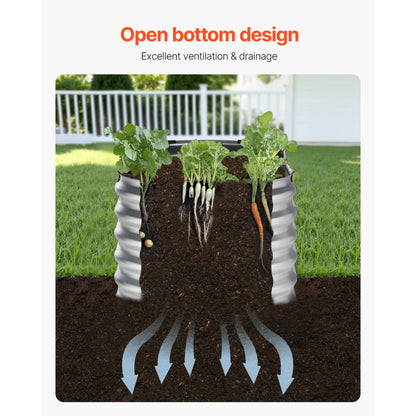 GM61003-120X60X57CM - 4x2 ft Rust-Resistant Metal Raised Garden Bed for Planting