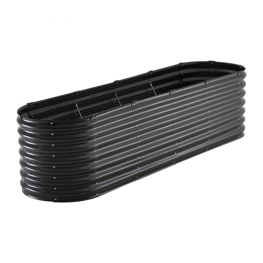 GM61003-240X60X57CM - 8x2ft Metal Raised Garden Bed for Deep-Rooted Plants