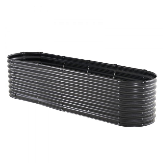 GM61003-240X60X57CM - 8x2ft Metal Raised Garden Bed for Deep-Rooted Plants