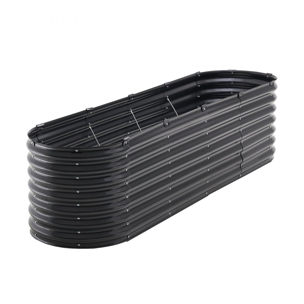 GM61003-240X60X57CM - 8x2ft Metal Raised Garden Bed for Deep-Rooted Plants
