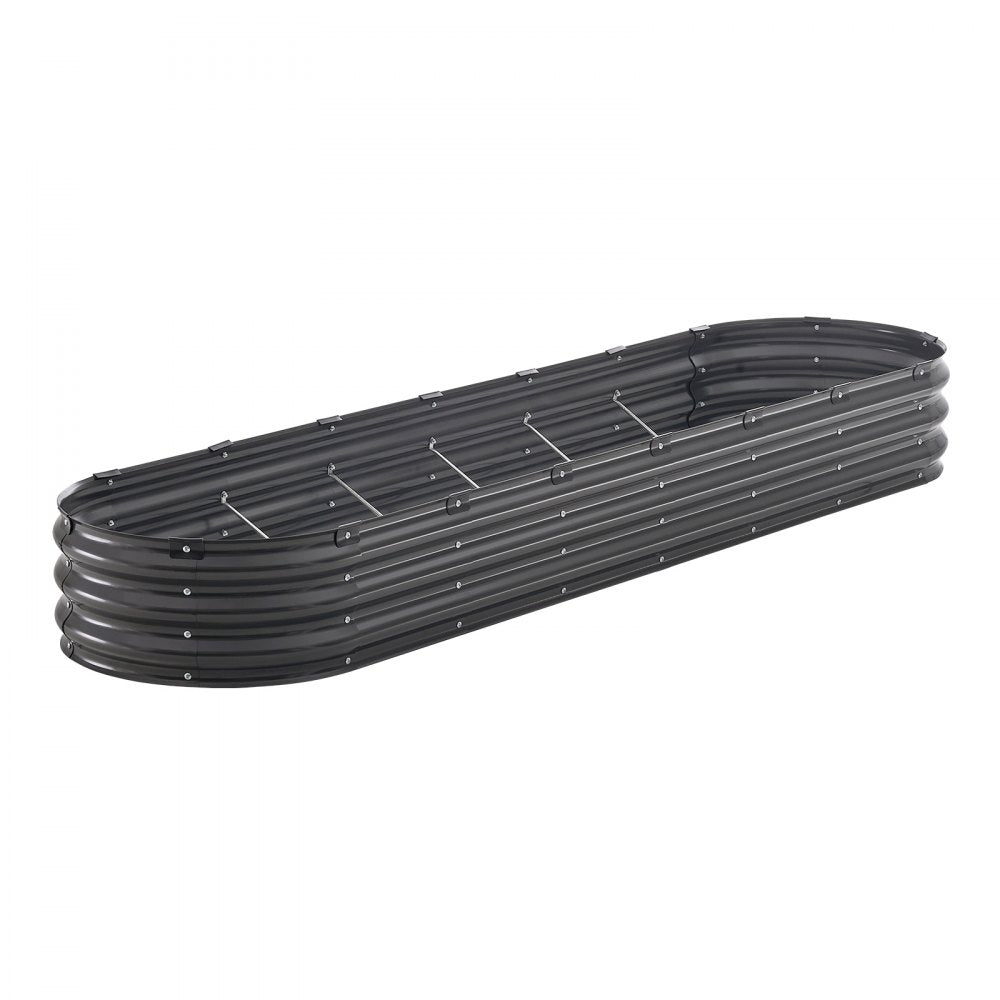 GM61003-240X60X27CM - Durable 8x2 ft Metal Raised Garden Bed for Deep-Rooted Plants