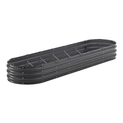 GM61003-240X60X27CM - Durable 8x2 ft Metal Raised Garden Bed for Deep-Rooted Plants