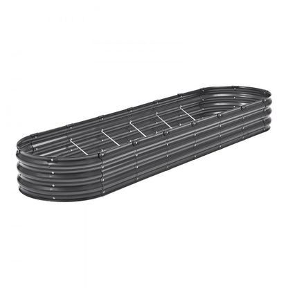 GM61003-240X60X27CM - Durable 8x2 ft Metal Raised Garden Bed for Deep-Rooted Plants