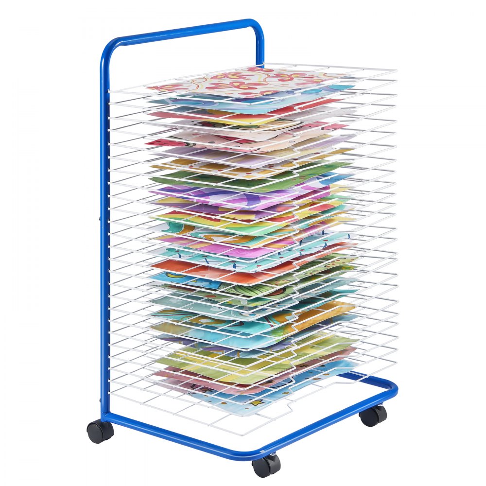 HS-LH3 - VEVOR Art Drying Rack with 25 Adjustable Shelves, All-Metal Design